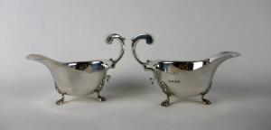 Pair of Silver Sauce Boats Birmingham 1937